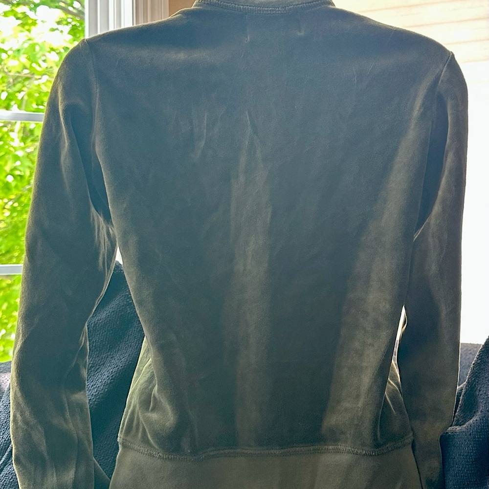olive green vintage Juicy Couture velour zip-up jacket - Picture 4 of 4